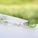 Lime Drop Necklace - Peridot Teardrop - August Birthstone