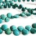 Gemstone Bead Supply / Destash, 102 Turquoise teardrop Beads, Teardrop shaped, 5 mm by 5 mm (2 mm thick) , 15 1/2 inch