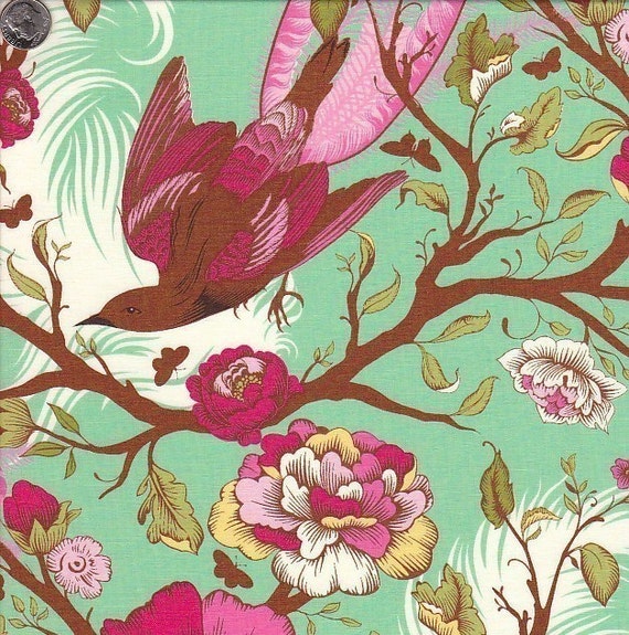 Tula Pink Plume Tailfeathers in Mint