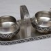 Norway Hagness Pewter Creamer Sugar Set Handled Tray Mid Century Geometric Design