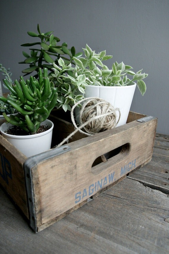 wood soda crate