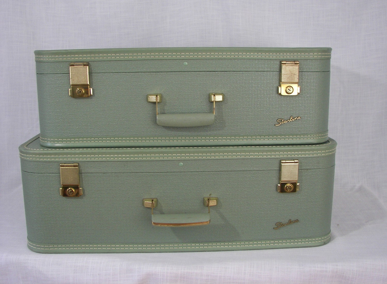 Vintage Suitcases by Starline Mint Green