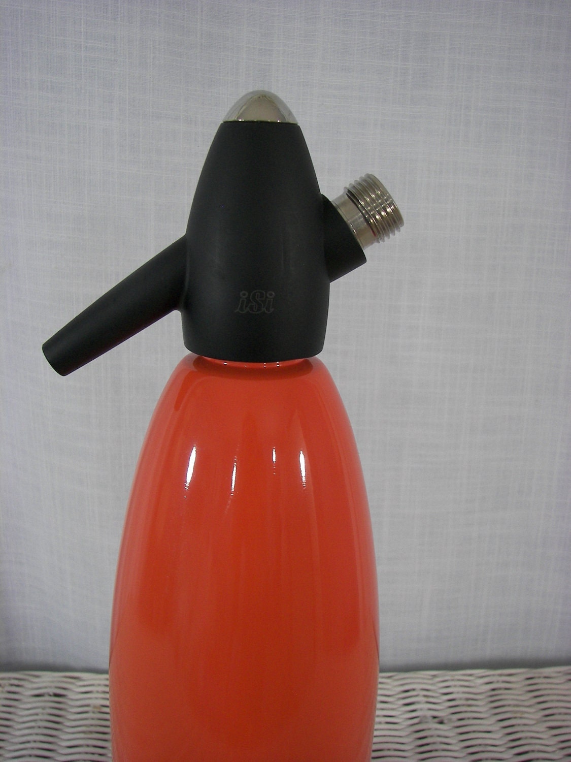 Vintage Isi Austria Seltzer Bottle Bright Coral by ZellesAttic