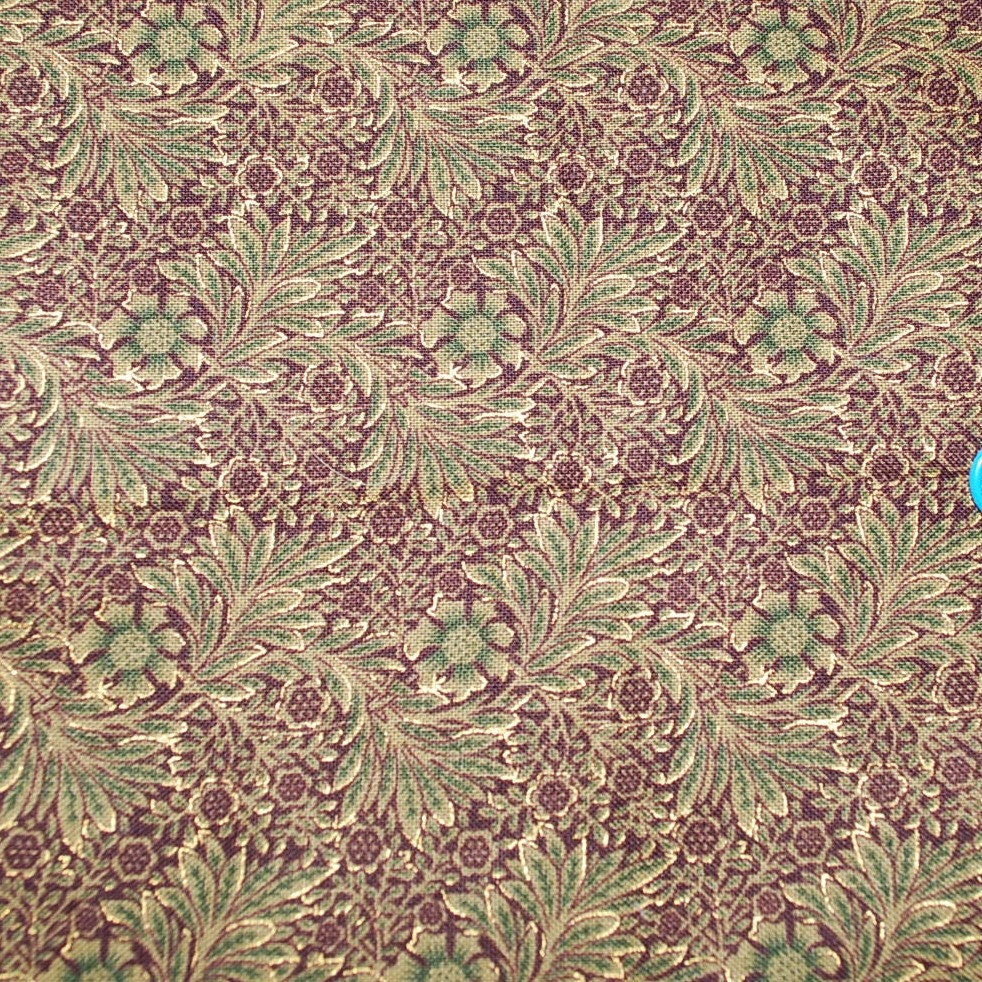 William Morris Cotton Fabric Woodrow Studios 1/3 yd