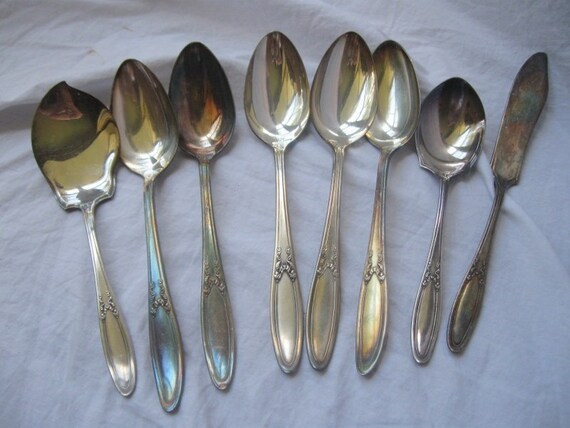 8 Pieces Vintage Silverplate Flatware Yourex Associated Silver