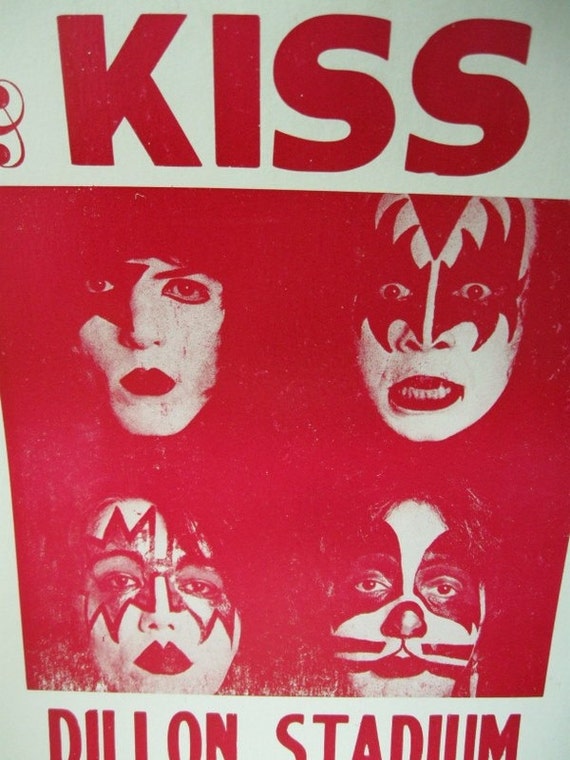 Vintage KISS concert poster show bill Dynasty by hopeandjoyhome