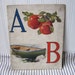 Vintage ABC childrens book Linen textured paperback