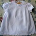 Vintage white baby dress handmade Phillipines with matching slip N6
