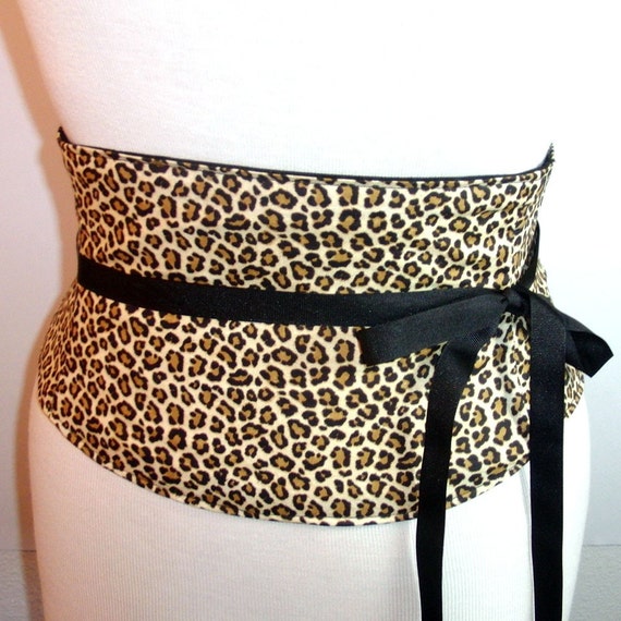 Any Size Leopard Print Waist Cincher Corset by redcurrydesigns
