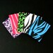 PIF Journal Neon Animal Print Mini Matchbook Notebooks Set of 5