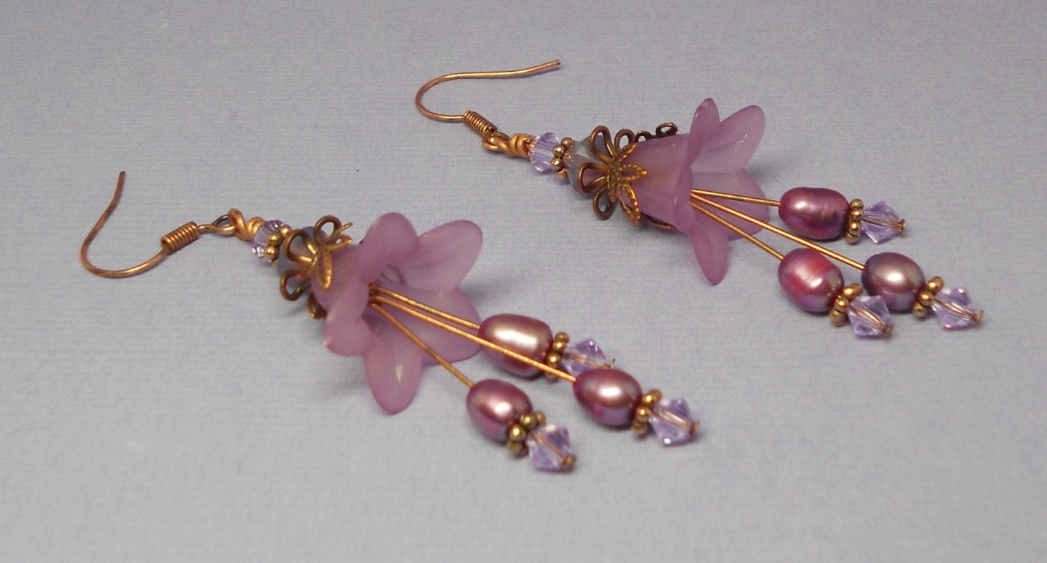 Lilac Flower Earrings