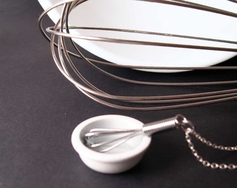 Mini Working Wire Whisk Necklace - Let Me Whisk YOU Away Sterling Chain
