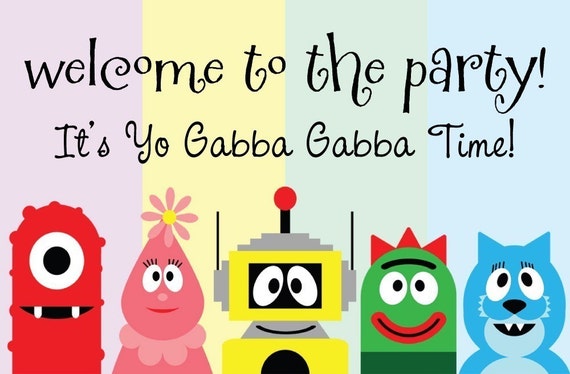 Items similar to Yo Gabba Gabba Welcome to the Party Poster on Etsy