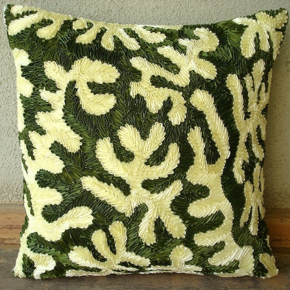 thehomecentric - Handmade Green Throw Pillows Cover, 16
