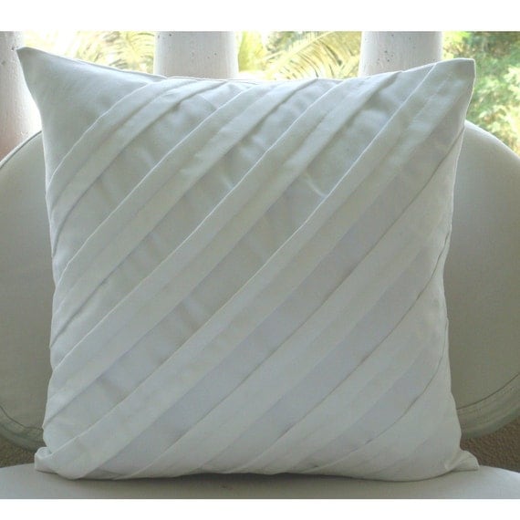 Contemporary White Euro Sham Covers 26x26 Inches Suede