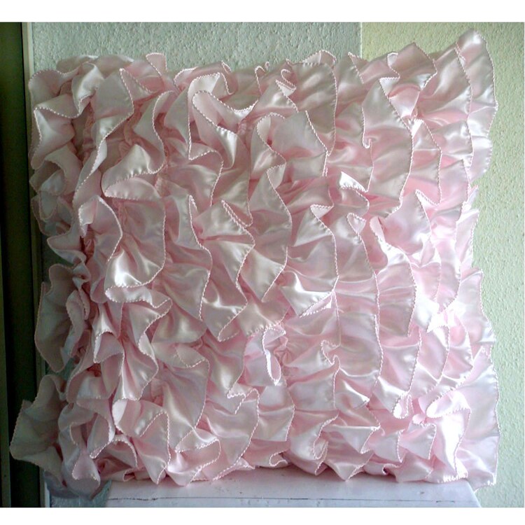 Vintage Soft Pink Pillow Sham Covers 24x24 by TheHomeCentric