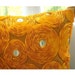 Marigolds - Throw Pillow Covers - 16x16 Inches Silk Pillow Cover with Satin Embroidery