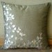 Luxury Silver Pillow Covers 16x16 Silk Pillows