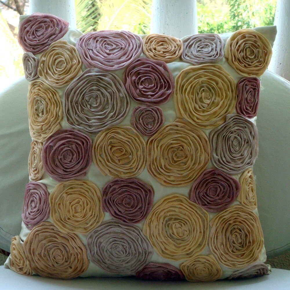 Vintage Dreams Pillow Sham Covers 24x24 Inches Satin