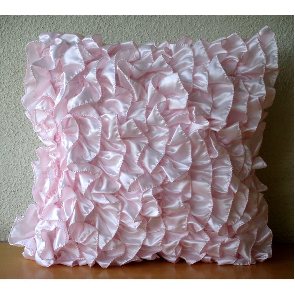 Vintage Soft Pink Pillow Sham Covers 24x24 by TheHomeCentric