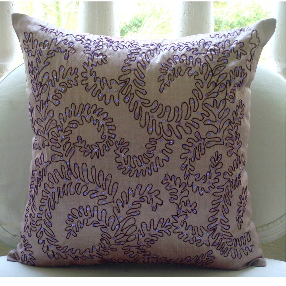 Luxury Purple Decorative Pillow Cover Sequins Pillows Cover