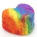 Heart Felted Soap - Lavender wrapped in a Rainbow