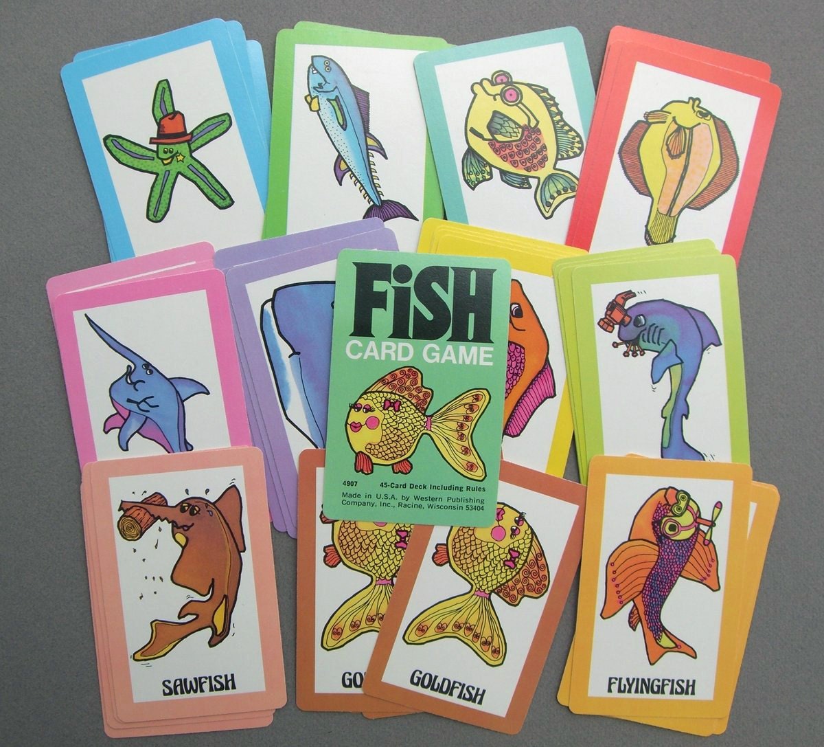 Vintage Whitman Go Fish Playing Cards Complete Deck