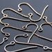 Sterling Silver earwires 21 gauge, 50 Pairs