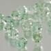 Fire polished czech glass 6mm disc beads, Light Green (10)