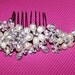 Weddings, Accessories, Hair Comb, Bridal Comb, Pearl Rhinestone Floral Hair Comb Bridal: Allison Comb