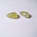 Designer Long Fat Bulb Natural Prehnite Briolettes Matched Half Drill Calibrated Pair