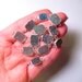 SALE Peacock Micca Platinum Druzy Connector Spacer Sterling Round Bead