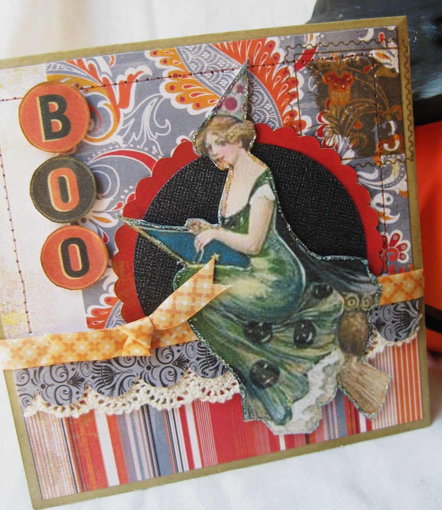 Halloween Card Witch Vintage Image