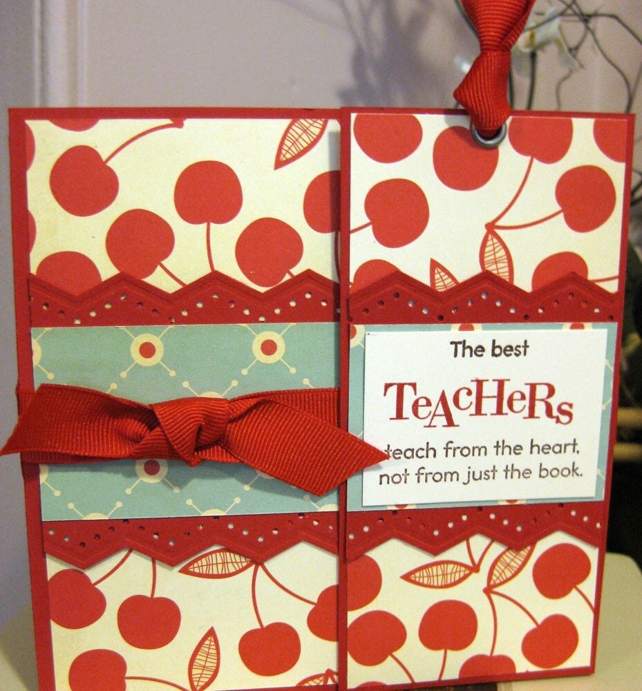 A Cherry On Top Teacher Appreciation Handmade Gift Card with A Cherry On Top Teacher Appreciation Handmade Gift Card with