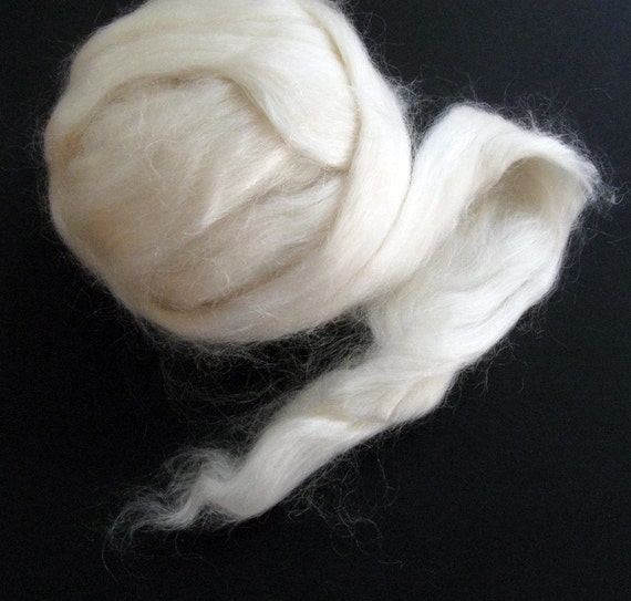 MOHAIR ROVING Ecru Colorway 4 ounces