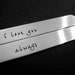 NEW FONT AVAILABLE 2.5 inch - Hidden Message Collar Stays - Stainless Steel - (1 pair)
