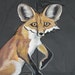 RESERVED for LISA Handpainted Red Fox hoodie with tail on the back - Unisex size Medium - one of a kind wearable art