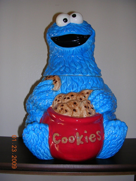 Cookie Monster took the cookies from the cookie jar