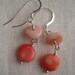 pink coral double dangles