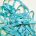 Teal blue green Silky woven crinkle vintage style rayon ribbon trim -6 yards