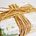 Toffee Sugarcane striped pearl slim shimmer ribbon woven trim - elegant and silky embellishment craft wrap wedding supply - 5 yards