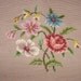 SALE--- Antique French Wool hand woven vintage Bench or Pillow cover Ready to Frame Needlepoint Tapestry Garden Flower Bouquet