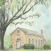 Bethesda Whitefield Chapel Savannah Watercolor Print