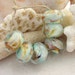 Lampwork Beads - Blue & Brown Handmade Glass Bead Set