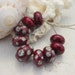 Lampwork Beads - Handmade Glass Beads - Red Dotted
