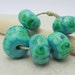 Lampwork Beads - Handmade Glass Beads - Turquoise - Green