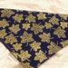 Dog Collar Bandana with Gold Shiny Leaves in MEDIUM Ready to Ship
