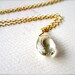 golden ticket petite necklace - handmade jewelry, gold rutilated quartz, gold necklace, bridal jewelry, solitaire