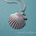 Medium Scallop Shell necklace in sterling silver