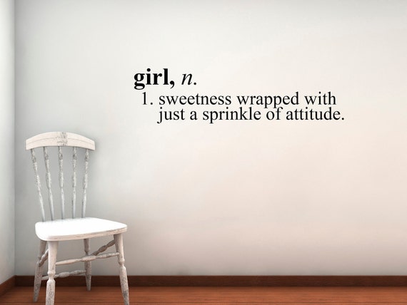 Items Similar To Girl Definition Vinyl Wall Decal (medium) On Etsy